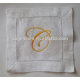 100% pure linen cheap monogrammed cocktail napkins for wedding;wholesale