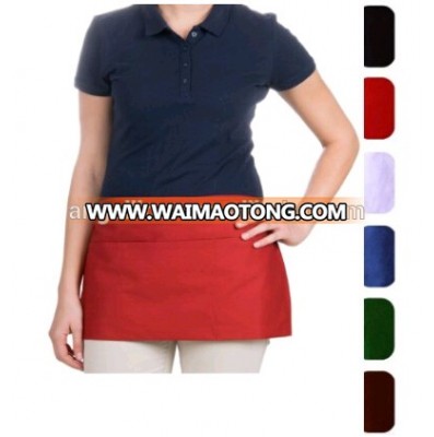 promotion poly cotton waist apron /waiter apron with customized logo printing