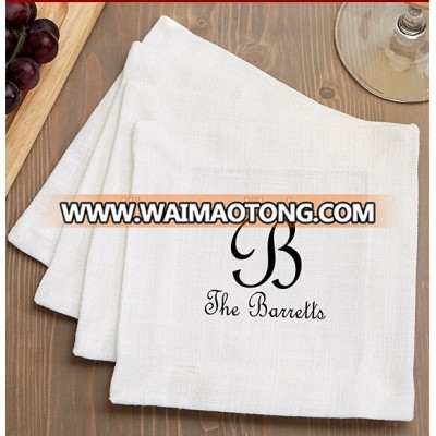 100% pure linen plain cocktail napkin