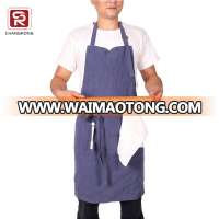 Free shipping women and men bib linen chef apron adjustable for baker wholesale